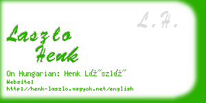 laszlo henk business card